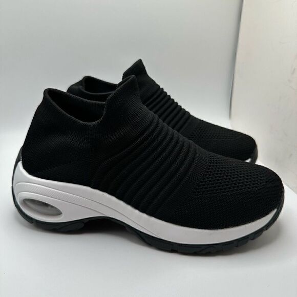 CUSHIONAIRE Women's Stretch Knit Slip on Sneaker +Memory Foam & LiteSole Technol - Picture 1 of 7